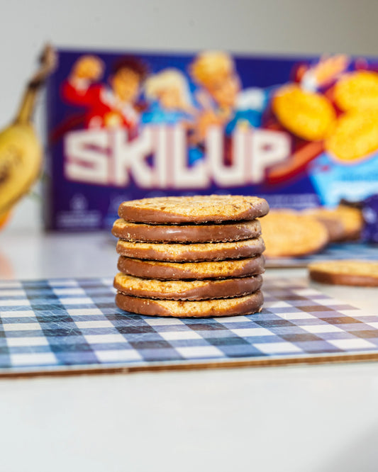 Biscuit crunchy nappé chocolat au lait SKILUP biscuit