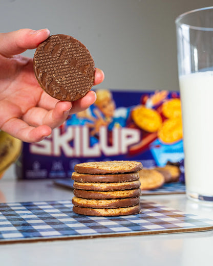 Biscuit crunchy nappé chocolat au lait SKILUP biscuit