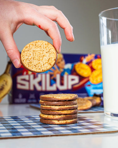 Biscuit crunchy nappé chocolat au lait SKILUP biscuit